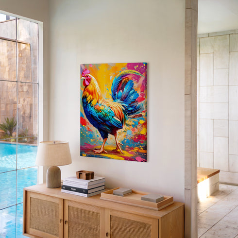 Wellington The Cockerel Art Canvas